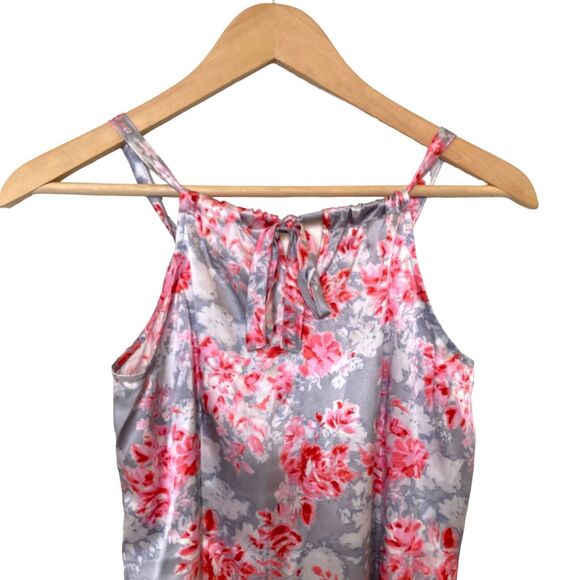 Garnet Hill 6 Pink Floral Washable Silk Camisole Blouse Cami Tank Women Tank Top - Picture 4 of 10
